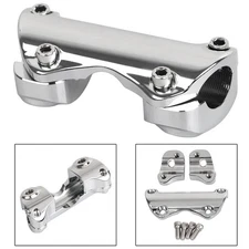 Chrome 1" Handlebar Risers Top Clamp For Harley Touring Road Glide Ultra FLTRU