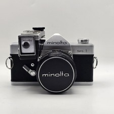 Minolta SR-1 35mm SLR Film Camera w/ Auto Rokkor-PF 55mm f/1.8 Lens Untested