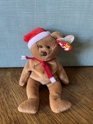 NWT (RARE)-1997 Teddy Ty Holiday Beanie Baby Style 4200  1996 W/ ERRORS