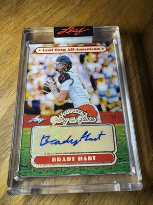 2025 Leaf Glory of the Game BRADY HART Authentic Auto Autograph 8/10 Encased