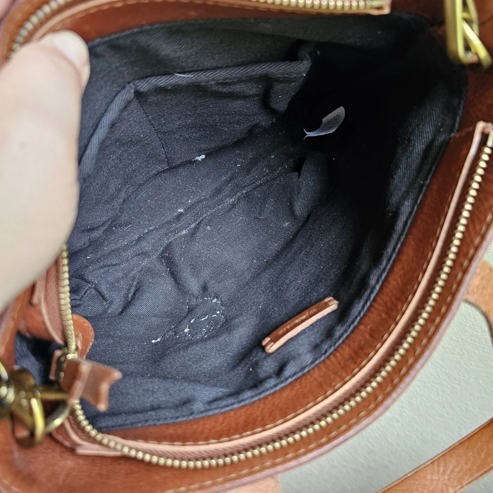 Madewell Transport Tote Animal Print Calf Hair Leather Bag Tan Camel & Ivory - Image 4 of 4