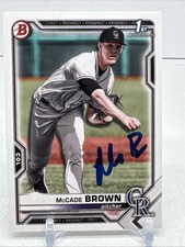 2021 Bowman Draft #BD-59 McCade Brown 1st Colorado Rockies SIGNED Debut!