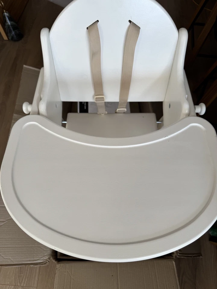 East Coast Wooden Folding  High Chair White Excellent Condition - Image 2 of 4