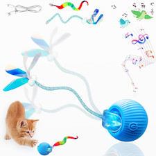 New Upgraded Cat Ball Toy - Speedy Tail 2.0 Cat Toy, Interactive Cat Toy Ball, S