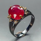 Unique ring Ruby Ring 925 Sterling Silver Size 8 /R469763