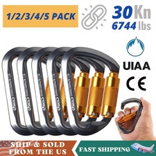 Heavy Duty 30KN Auto Locking Carabiner Auto Lock D Shape Clip for Rock Climbing