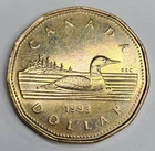 1993 Canada 1 One Dollar - Circulated Canadian World Coin - Loonie