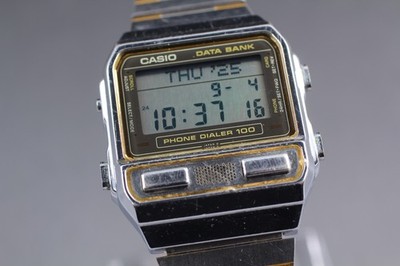 [Exc+5] CASIO Data Bank DBA-900 Digital Dialer 100 Quartz Unisex Watch JAPAN