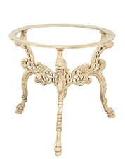 Base tavolo ghisa anticata Biscottini 80x80x71 robusta stabile artigianale