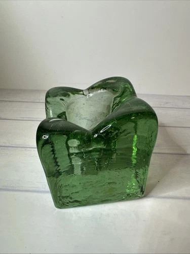 Vintage blenko glass candle holder