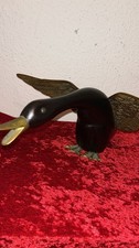 Art Deco Ente Figur Karl Hagenauer ( Wien ) Holz Messing