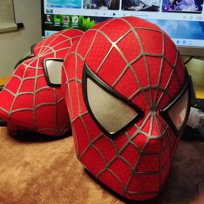 1:1 Spiderman Tobey Maguire rot 3D Kapuze zwinkernde Maske Erwachsene tragbar -*