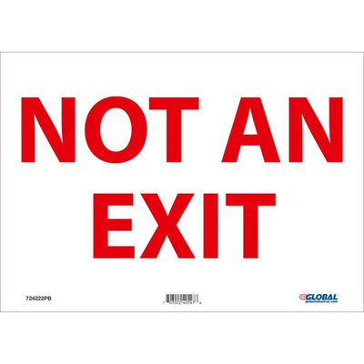 #ad Not An Exit Sign 14#x27;#x27;W x 10#x27;#x27;H Pressure Sensitive Vinyl $15.16