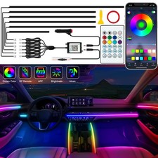 Jushope Interior Car Lights, Acrylic LED Lights for Car with Dynamic Dreamcol...