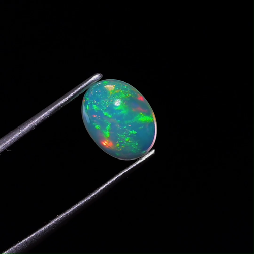Natural Ethiopian Opal Welo Fire Opal Cabochon 9x7 mm Lose gemstone - Video 1 of 1