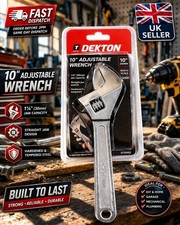 DEKTON 10” Adjustable Wrench 250mm Heavy Duty Spanner Wide Jaw UK Fast Dispatch