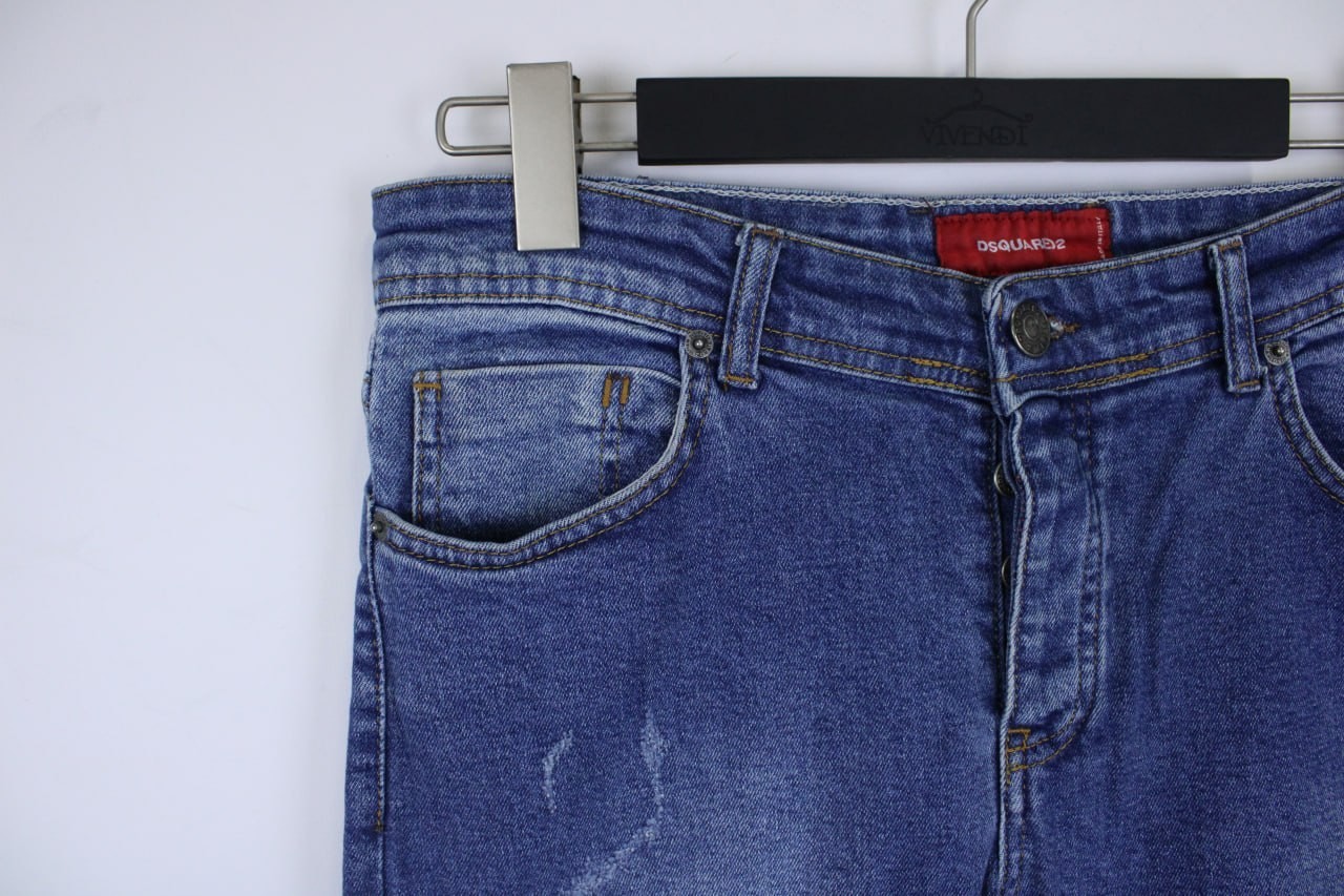 DSQUARED2 Icon 162 Blue Denim Distressed Slim Skinny Jeans Size 36 image 5