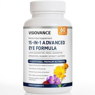 VisioVance 15 in 1 Advanced Eye Formula - Neurobella Eye Formula with All 3 C...