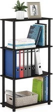 99557EX/BK Turn-N-Tube 4-Tier Multipurpose Shelf Display Rack Espresso/Black