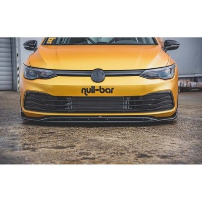 Für VW Golf 8 Max V2 Vorne Lippe 2020-Up Piano Schwarz Vakuum Plastik 2 Teile