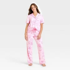 Wicked x Katie Kime Target Women's Graphic Pajama Set - Pink Size Large