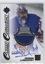 2023-24 Ultimate Collection Crease Relic 16/25 Henrik Lundqvist Auto HOF 0r46