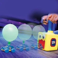 Ontel Balloon Zoom - Balloon-Powered Race Car and Rocket Launcher Toy Set, Ages
