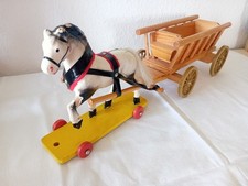 VEB Anker Leiterwagen Pferdewagen Heuwagen Pferdegespann Pferd Gespann Anh&auml;nger