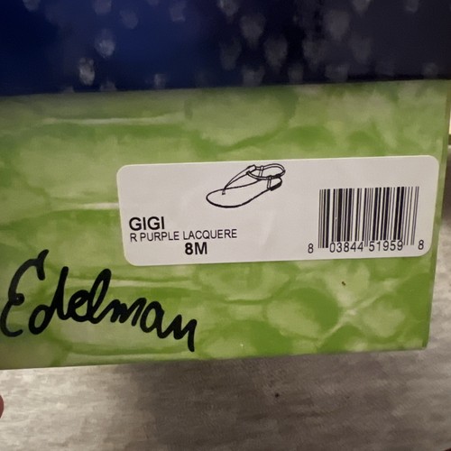Sandalias Sam Edelman 8 Nuevas Gigi Púrpura Cocodrilo Vegano - Imagen 4 de 8