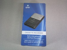 ONN Cassette Recorder w/ Built-In Microphone NEW OPEN BOX 