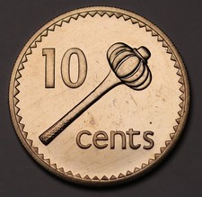 1969  Fiji 10 Cents Proof Coin - QEII KM# 30 Mintage 10k