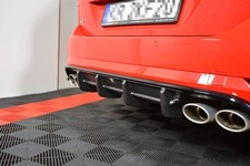 Street+ Heck Ansatz Diffusor passend für VW Golf R Variant Mk7 FL schwarz Hochgl