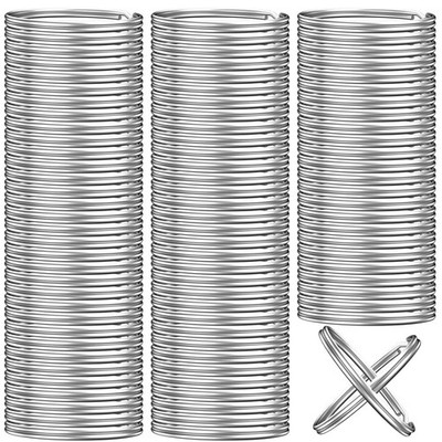 100PCS Key Rings Bulk, Split Key Rings, Keychain Rings and Crafts 1 inch (25mm)