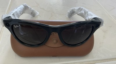 Ray-Ban ブラック Wayfarer GEN2(第2世代) Ray-Ban META Wayfarer Gen 2 Shiny Black 0017, Skyler, Open Box