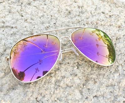 NEW Super Cool Hipster Gold Wire Aviator Mirror Lens Large Big