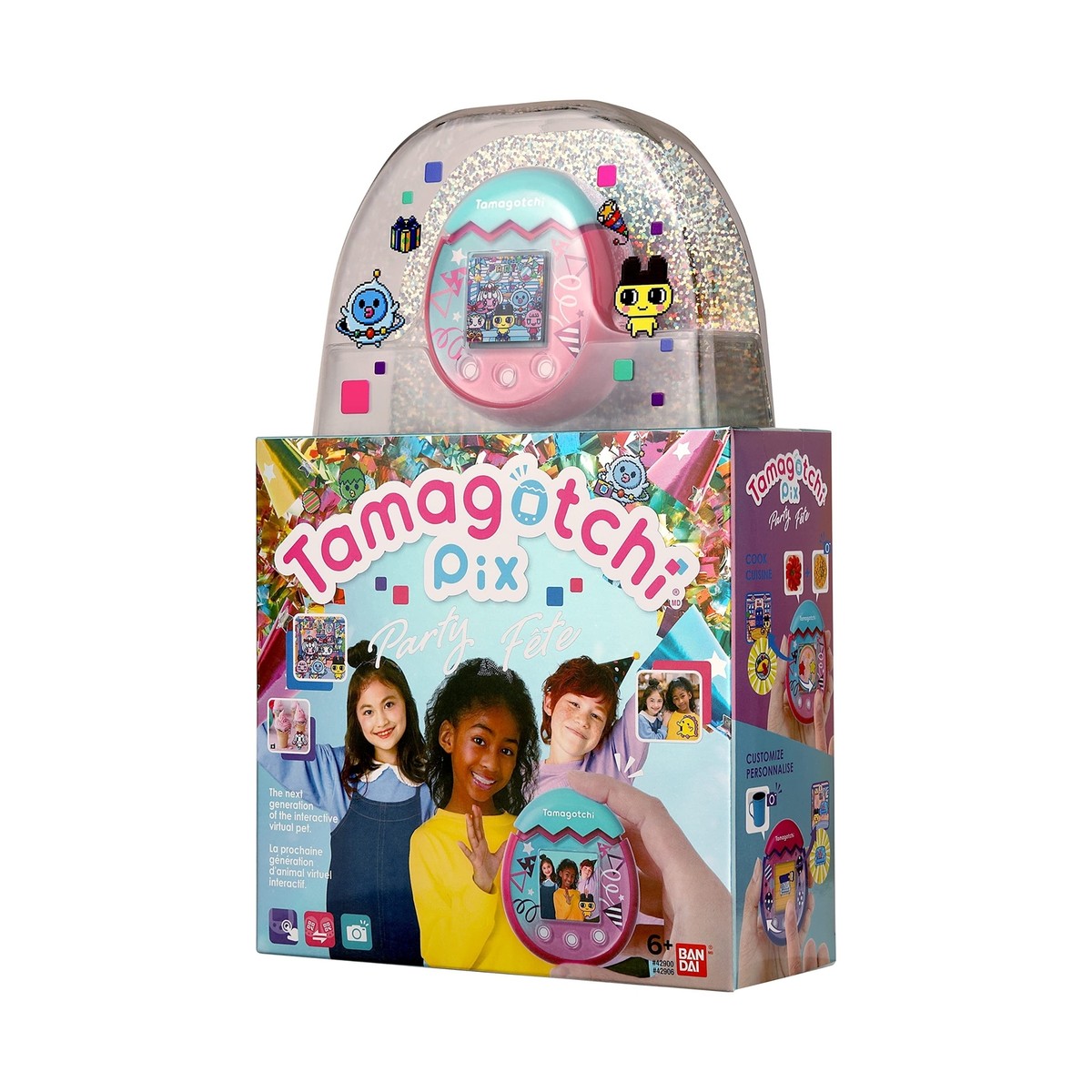 Tamagotchi Pix - Party (Confetti) (42906), Confetti (Pink