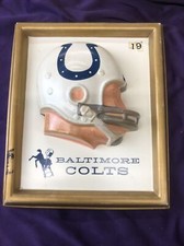 Casco de fútbol americano NFL BALTIMORE COLTS 1965 Technigraph placa de pared 3D *