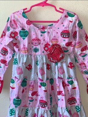 Girls 6 Jelly the Pug Boutique Christmas holiday ornament & gifts dress |  eBay
