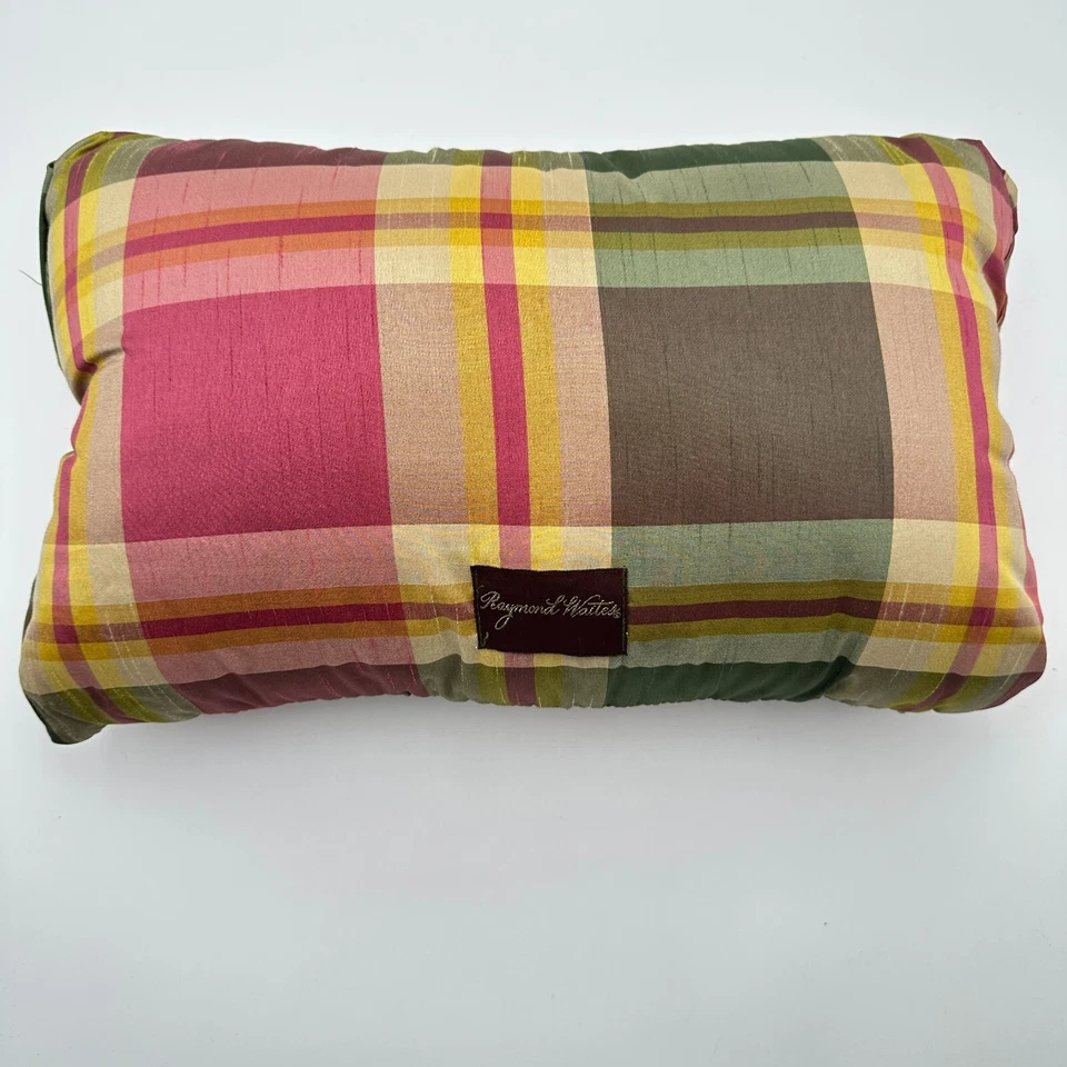Raymond Waites необработанный шелк подушка клетку гофрированный собранный декоративный набор из 2 - Изображение 2 из 4