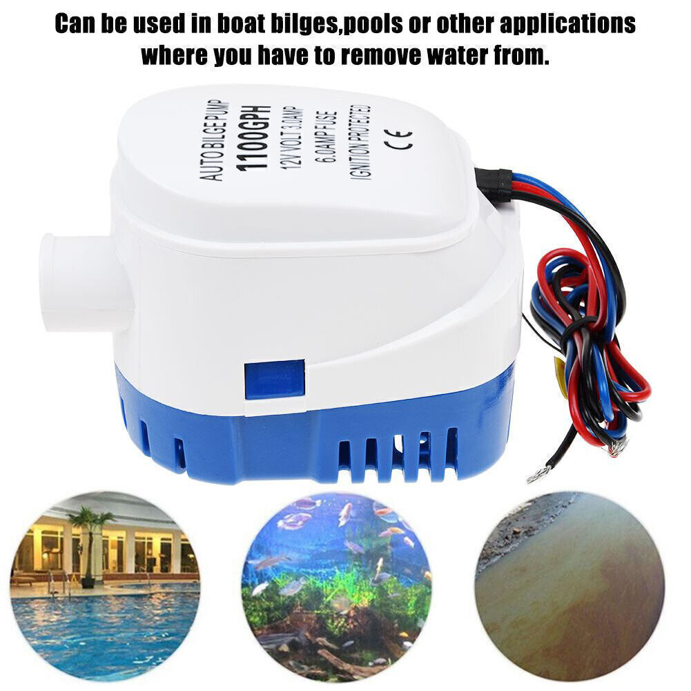 Pompe De Cale Automatique 750 GPH – Submersible 12V/24V, Pour Bateau, étang, Piscine, Spa
