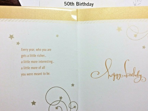Age 50, 50TH BIRTHDAY Card for Friend or Family HALLMARK 8 choices 50D - Picture 10 of 27