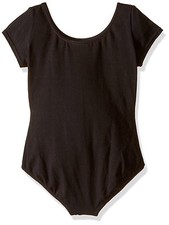 NEW Capezio Little Girls' Classic Short Sleeve Leotard, Black,Toddler 2-4 