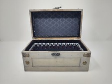 New Handmade wooden keepsake box with Jewels LIKE A BOSS fabric lined