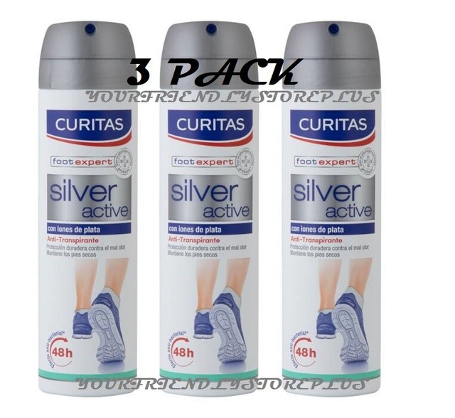 3 Curitas Antifungal Athlete's Foot Antiperspirant Fresh Active Con Ion