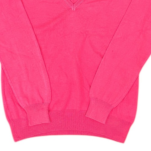 Fred Perry Sweatshirt V-Neck Pullover Mod 60S Pink Jumper Womens Medium - Picture 4 of 8