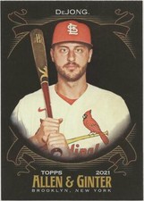 2021 Topps Allen & Ginter 'X' PAUL DeJONG Black Base Card #41 Cardinals