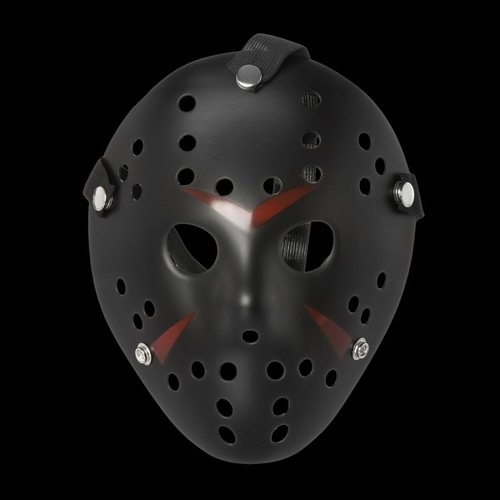 Adults Black Halloween Hockey Style Hacker Horror Hockey Face Masks Halloween UK - 第 1/9 張圖片