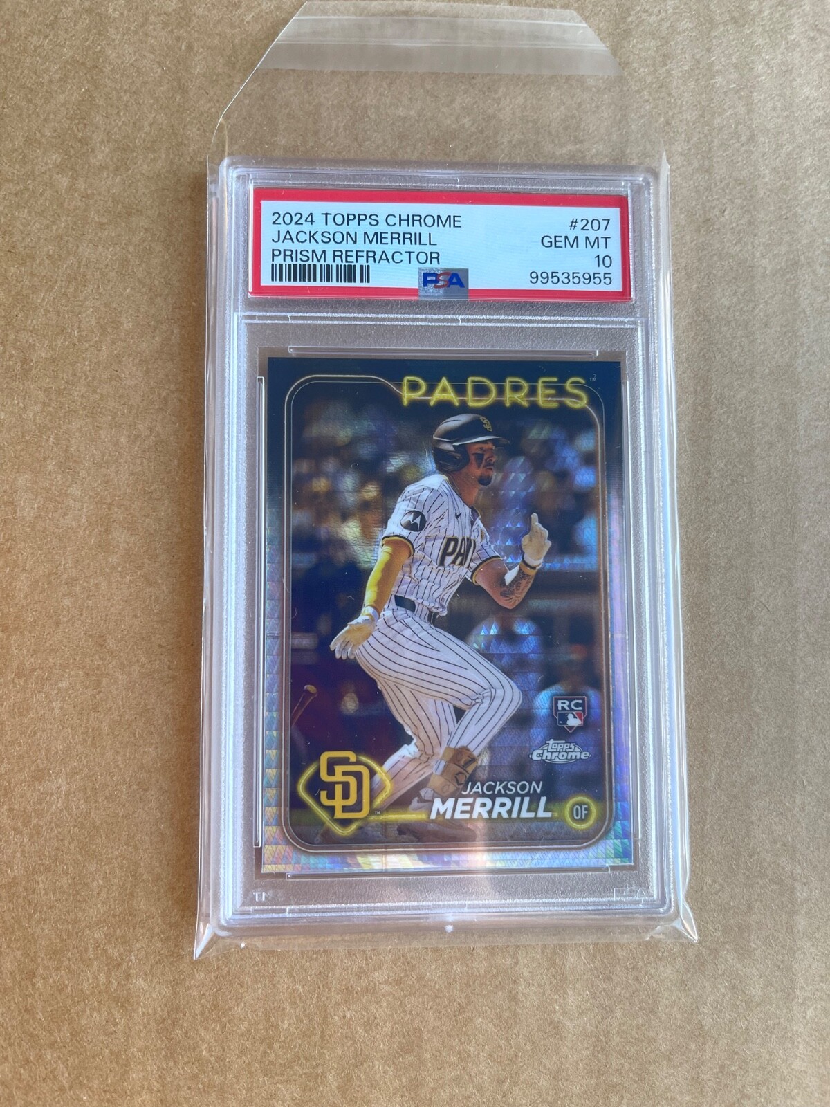 2024 Topps Chrome Prism Refractor Jackson Merrill Rookie #207 PSA 10 💎