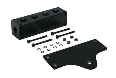 Viair 92820 6 Port Manifold with Mounting Holes Black