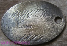 PID195 - PLAQUE IDENTITE DOG TAG - AUXERRE classe 1877